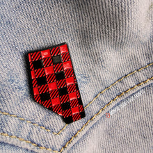 Load image into Gallery viewer, Alberta Buffalo Plaid | Enamel Pin