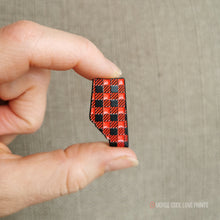 Load image into Gallery viewer, Alberta Buffalo Plaid | Enamel Pin