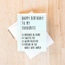 Load image into Gallery viewer, Checkbox | Birthday Card