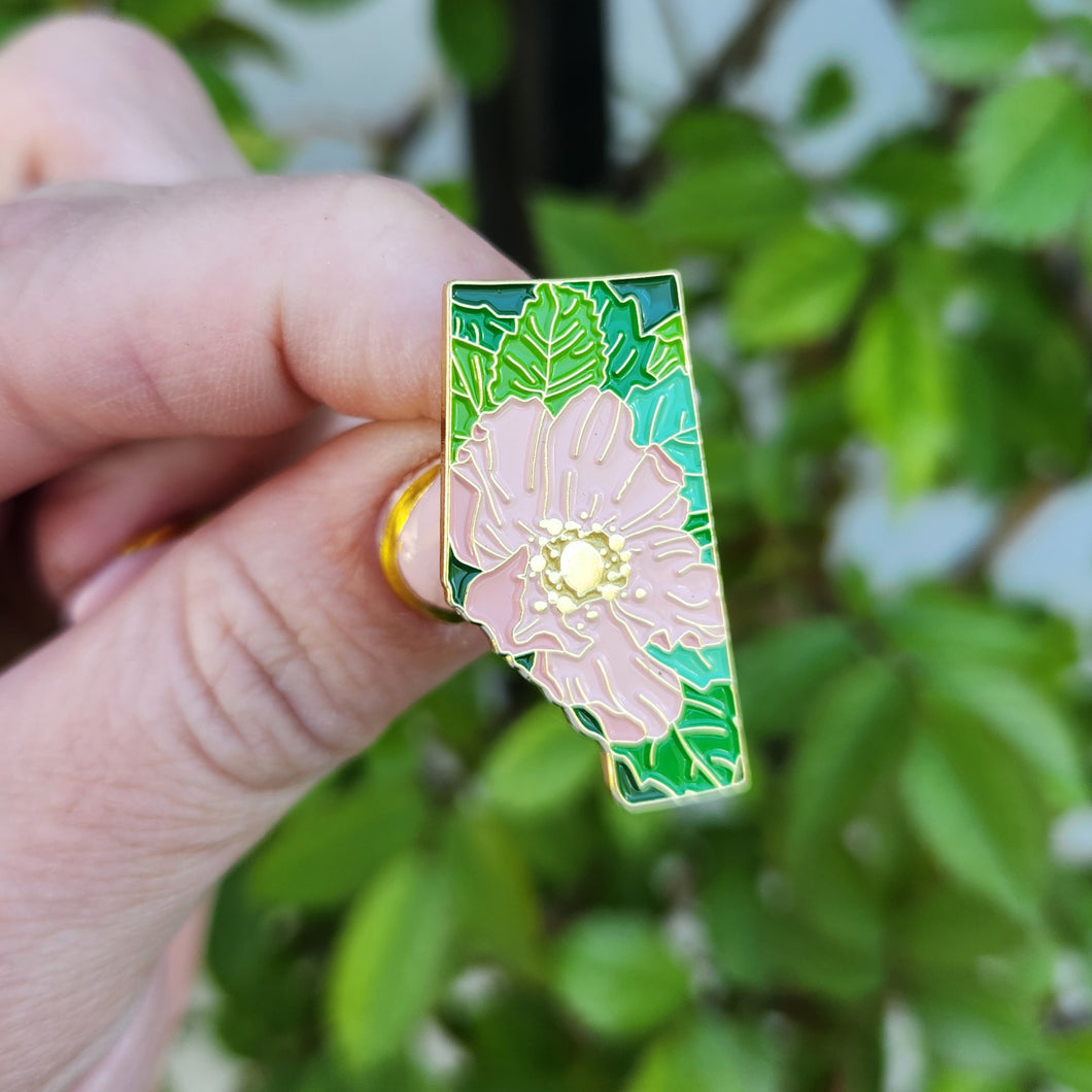 Alberta Wild Rose | Enamel Pin