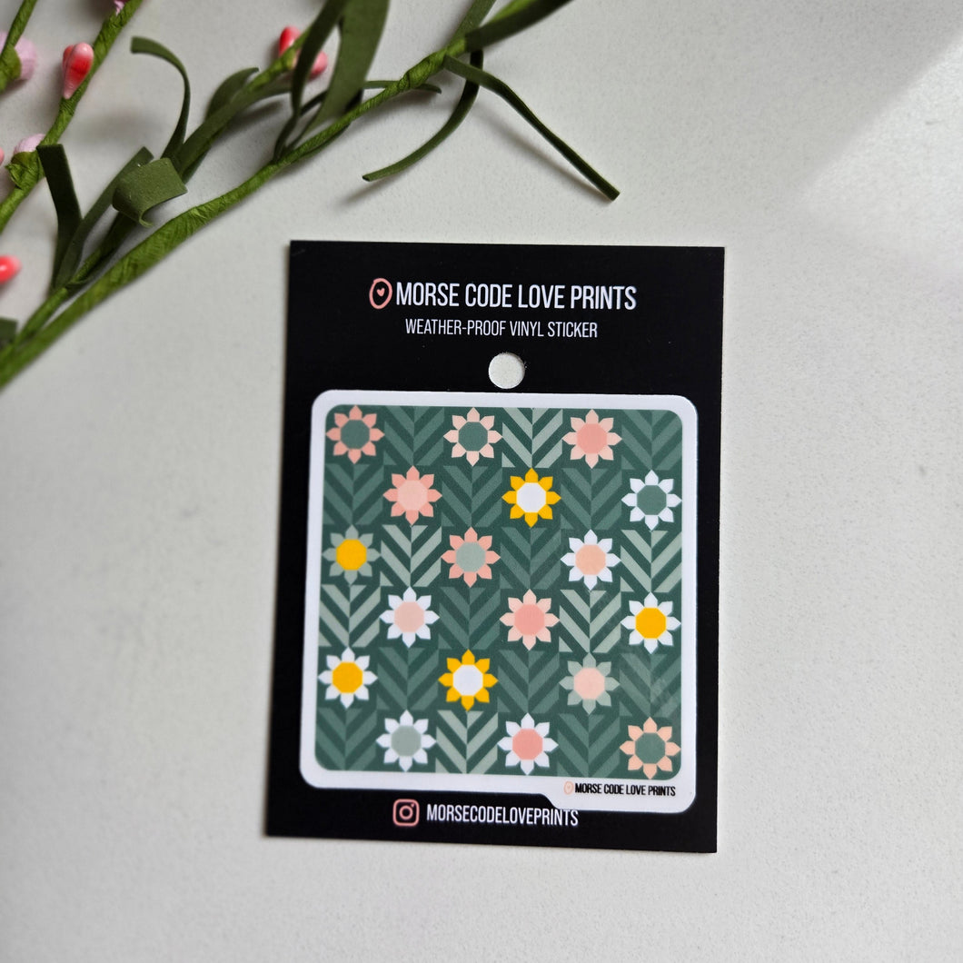 Flower Quilt | Vinyl Sticker