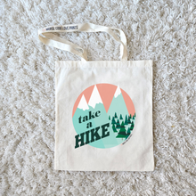 Load image into Gallery viewer, Take a Hike | Everyday Shoulder Tote | Cotton Tote Bag
