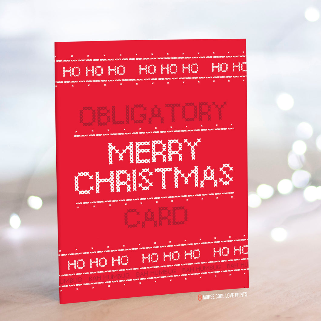 Obligatory Christmas Card | Holiday Card