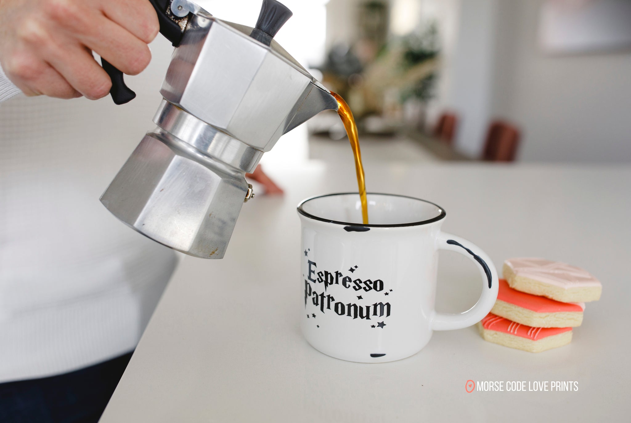 Espresso Patronum  15oz Ceramic Mug – Morse Code Love Prints
