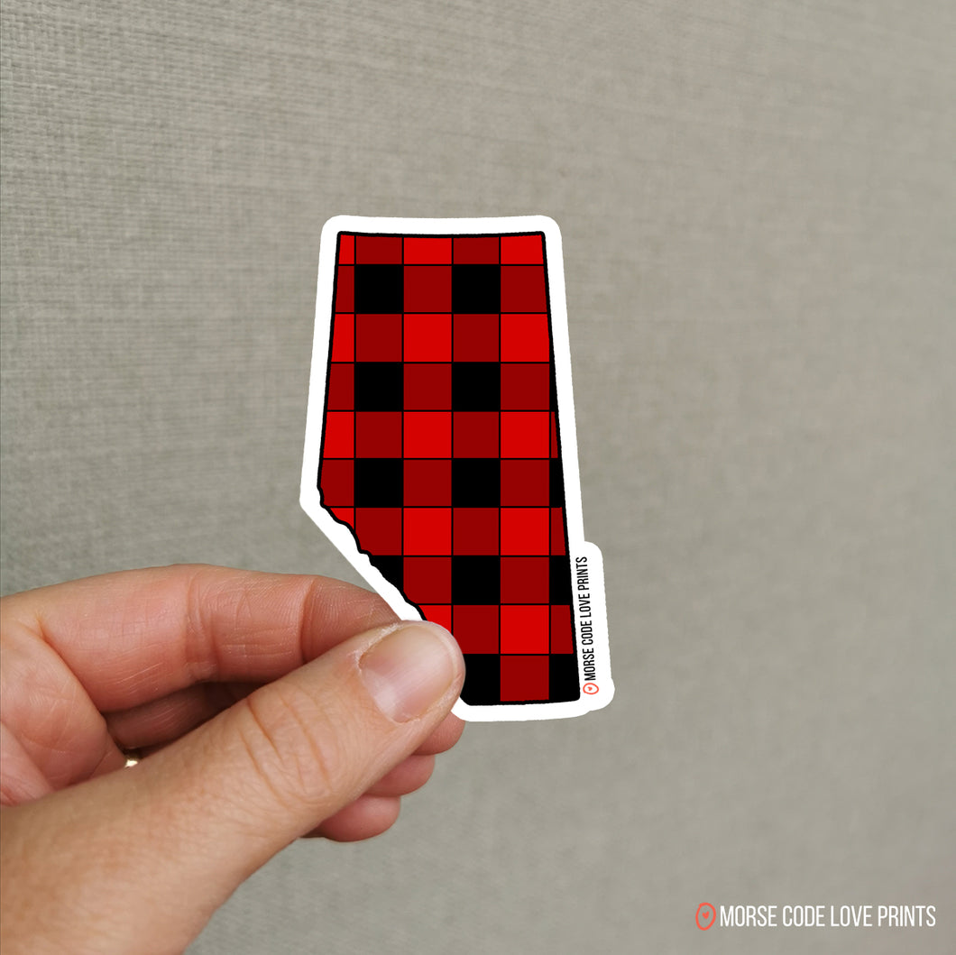 Alberta Buffalo Plaid | Vinyl Sticker